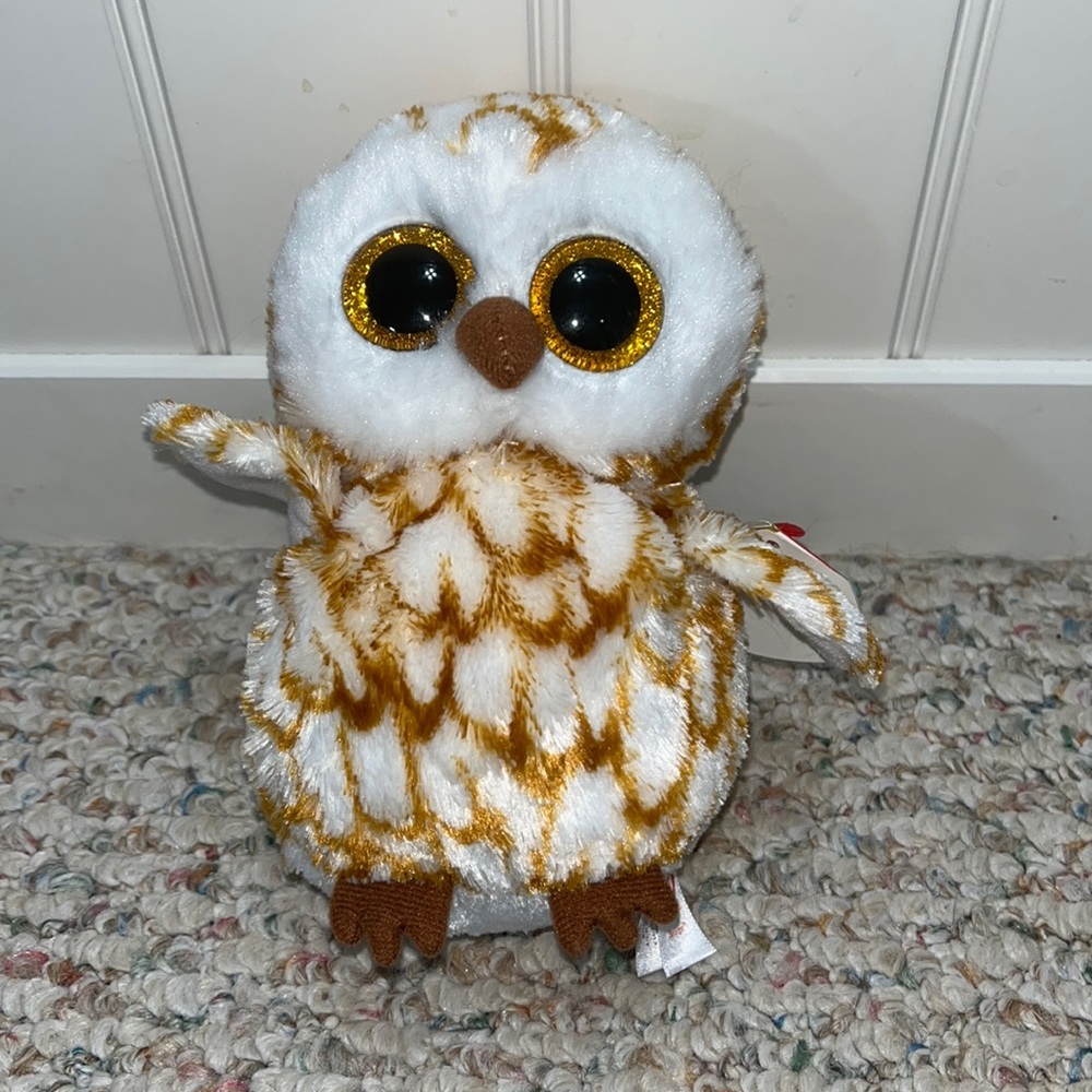 Caramel owl beanie boo: SWOOPS